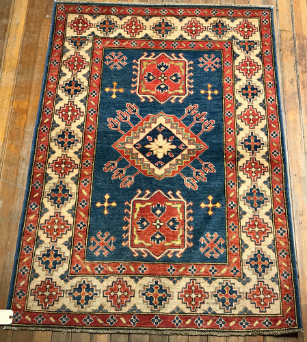 Kazak, Hand-knotted, Natural Dyes, Hand-spun Wool, 5.9×4.1
