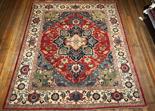 Heriz Natural Dye / Hand Spun Wool Rug. 9’.7” x 8’.1”