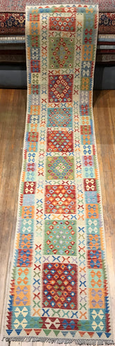 Kalim Runner Natural Dye / Hand Spun Fine Wool  Rug. 13’ x 2’.9”
