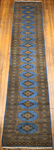 Jaldar Bokhara Rug. 12’ x 2’.6”