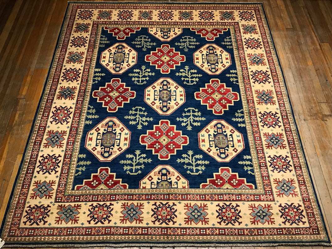 Kuba, Hand-knotted, Natural Dyes, Hand-spun Wool, 7.10×9.6