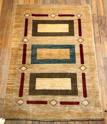 Arts & Crafts, Hand-knotted, Natural Dyes, Hand-spun Wool, 5.8×4