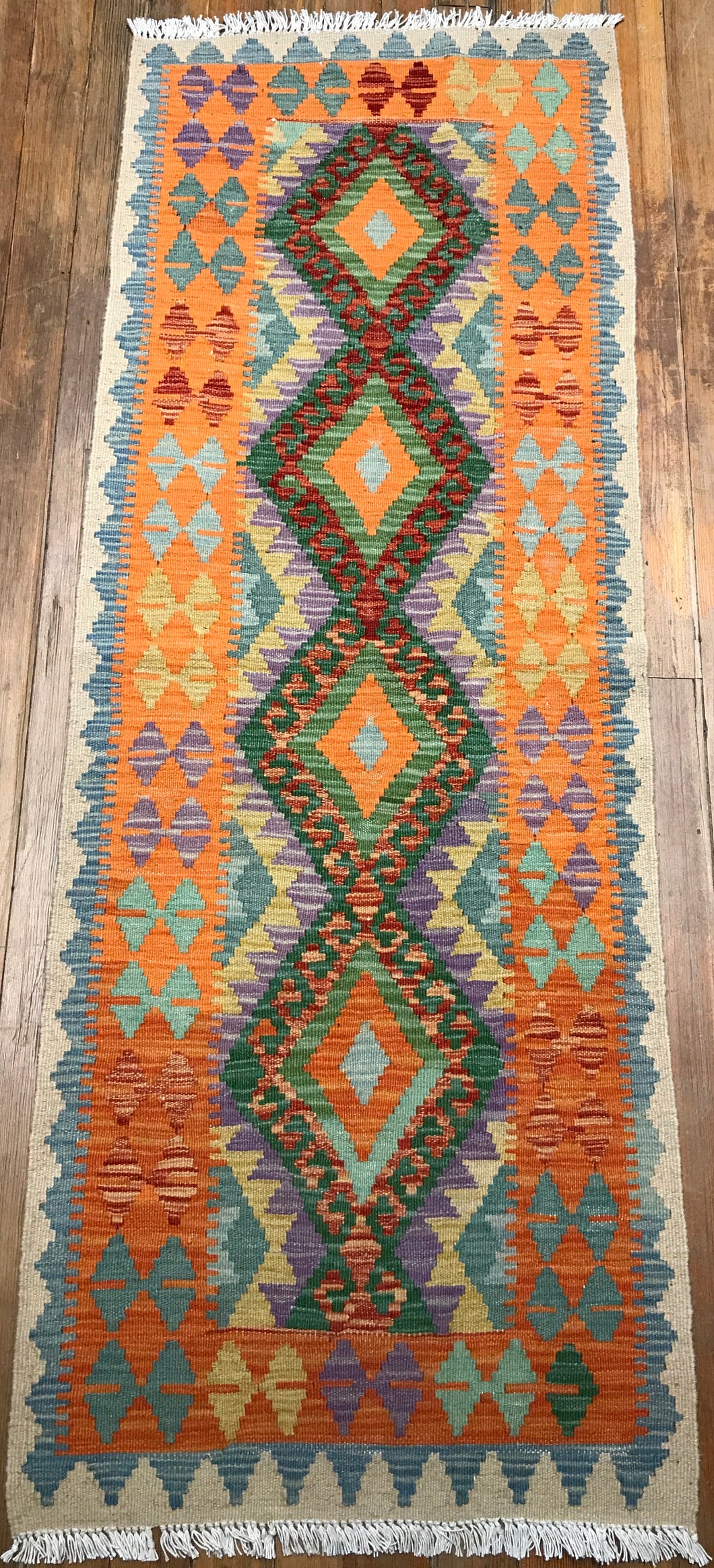 Kalim Natural Dye / Hand Spun Fine Wool. 6’.4” x 2’.4”