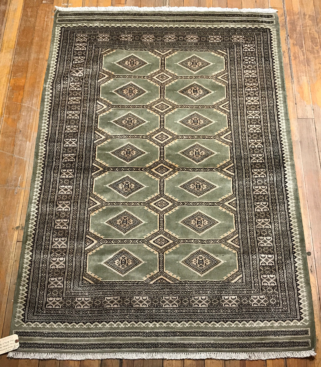 Jaldar Bokhara, 100% Hand-knotted Fine Wool Pile Rug, 6×4.1