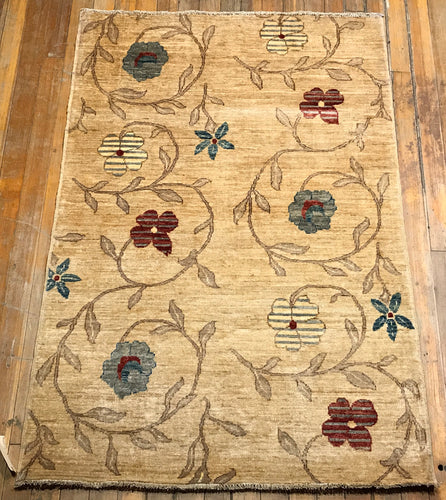 Arts & Crafts, Hand-knotted, Natural Dyes, Hand-spun Wool, 5.10×4