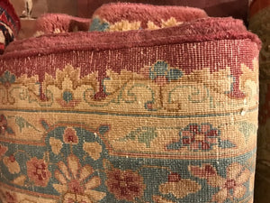 Semi Antique Hand Knotted Persian Kirman Rug. 14′ x 9′.8″
