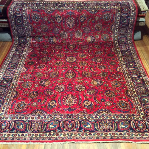 Semi Antique Persian Mushad Rug. 12′.10″ x 9′.5″ Mint Condition
