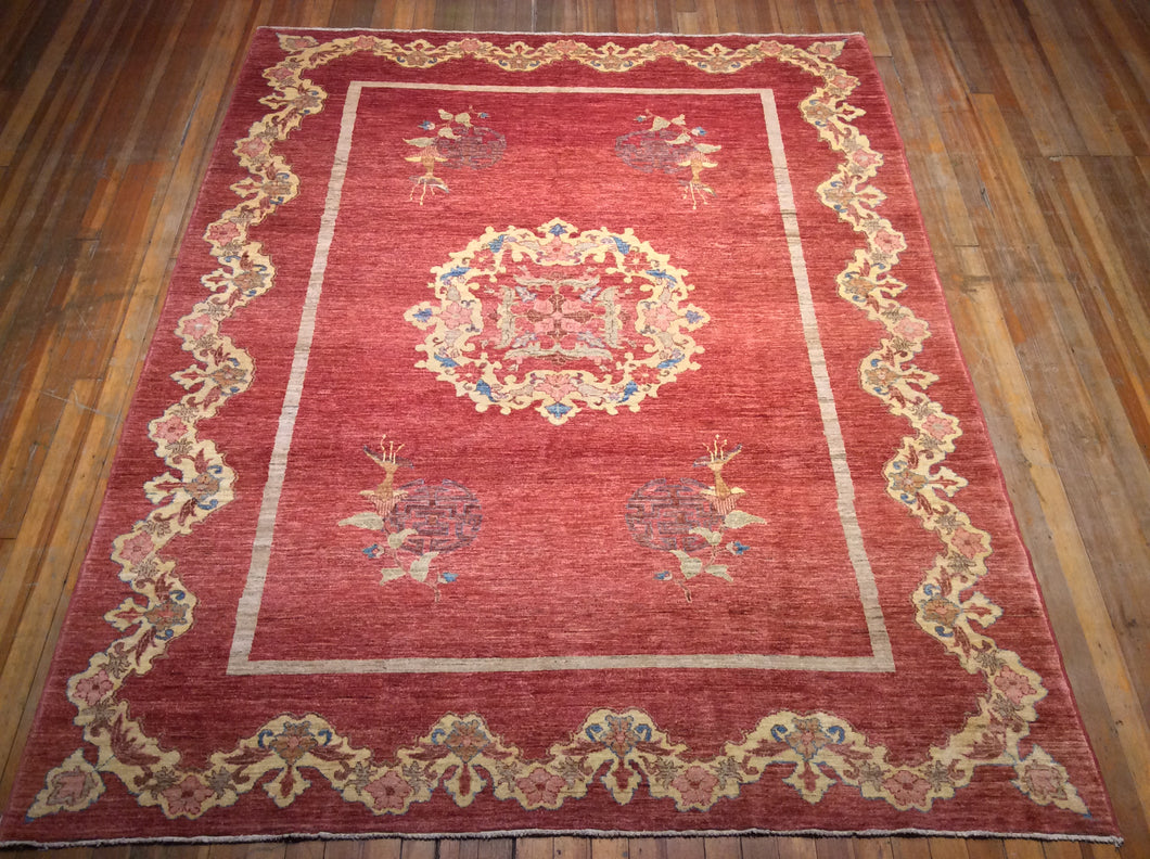 Kholton Natural dyes / hand spun wool rug. 10′.6″ x 8′.1″