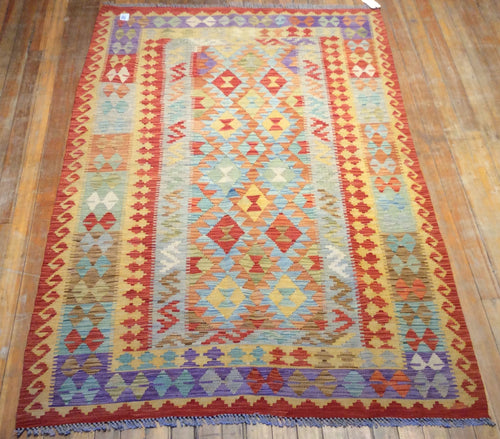 Flat Weave Vegetable Dye Kalim Rug 8′.1″ x 6′.2″