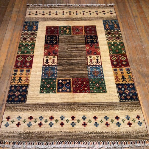 Arts and crafts Natural Dye / Hand Spun Fine Wool Rug. 6′ x 4′
