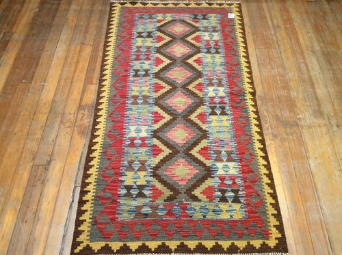Flat Weave Vegetable Dye Kalim Rug 6′.7″ x 3′.4″