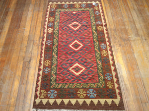 Flat Weave Vegetable Dye Kalim Rug 6′.4″ x 3′.3″