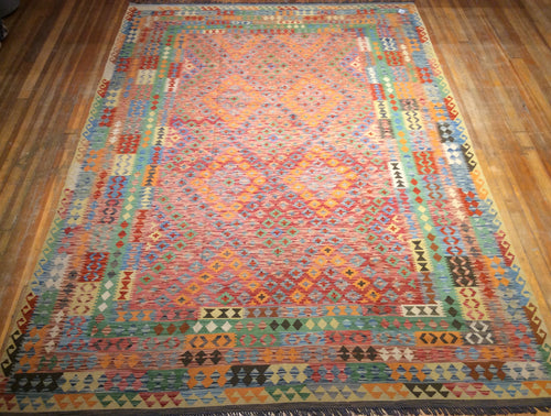 Flat Weave Vegetable Dye Kalim Rug 11′.6″ x 8′.3″