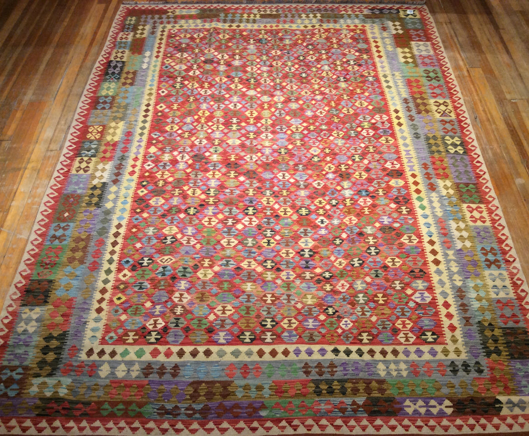 Flat Weave Vegetable Dye Kalim Rug 11′.10″ x 8′.5″