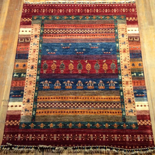 Arts and Crafts Natural Dye / Hand Spun Fine Wool Rug 6′.7″ x 5′.1″