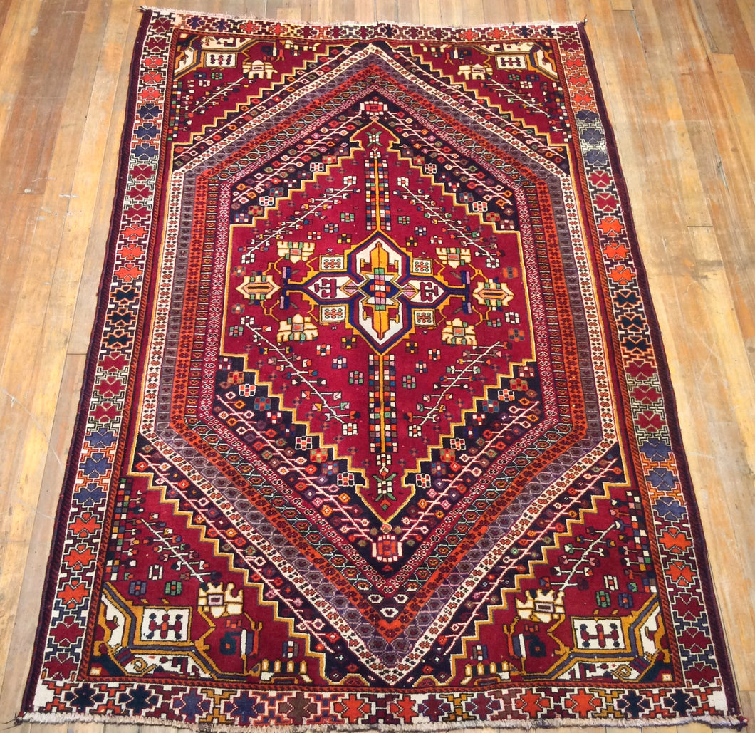 Persian Shiraz Tribal Rug 8′.4″ X 5′.6″