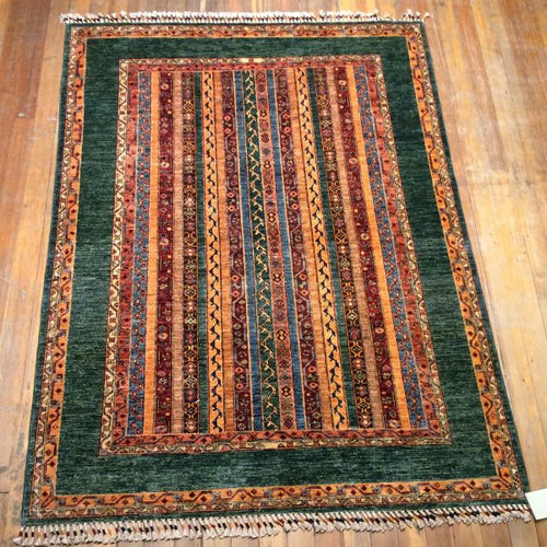 Aryana Shaal Natural Dye / Hand Spun Fine Wool Rug. 6′.7″ x 5′