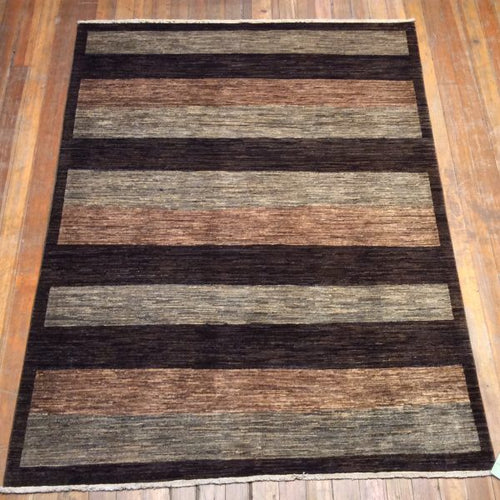 Arts and crafts Natural Dye / Hand Spun Wool Rug. 6′.8″ x 5′