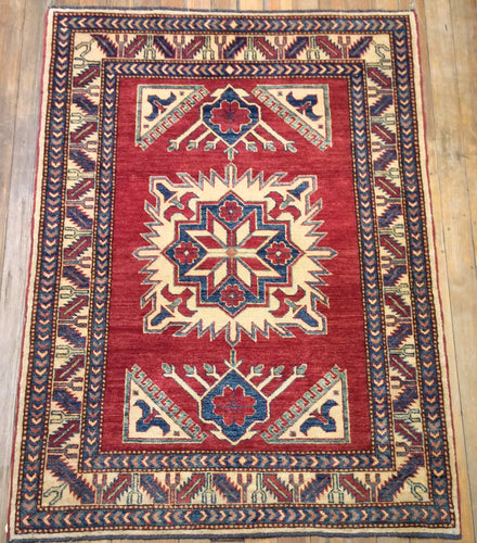 Eagle Kazak Natural Dyes / Hand Spun Fine Wool Rug