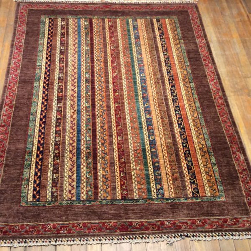 Aryana Shaal Natural Dye / Hand Spun Fine Wool Rug 7′.9″ X 5′.4″